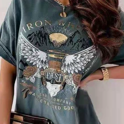 Levency Rock In Roll Eagle T Shirt New In