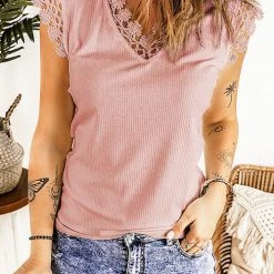 Levency New In Lace V Neck Tank Top