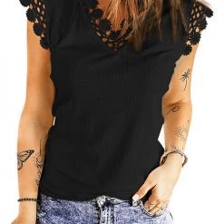 Levency New In Lace V Neck Tank Top