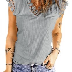 Levency New In Lace V Neck Tank Top