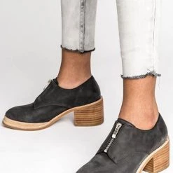 Levency Zipper Mid Heel Pumps