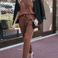 Levency Boat Neck Long Sleeve Pants Sets New In