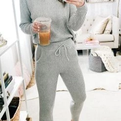 Levency Boat Neck Long Sleeve Pants Sets New In