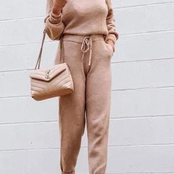 Levency Boat Neck Long Sleeve Pants Sets New In