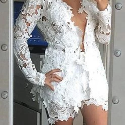 Levency New In See Though Lace Shorts Set