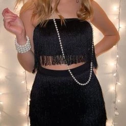 Levency New In Layer Tassels Skirts Set