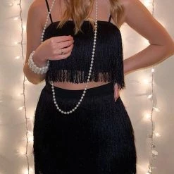 Levency New In Layer Tassels Skirts Set