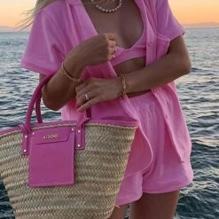 Levency New In Fuzzy Button Shirt Short Set