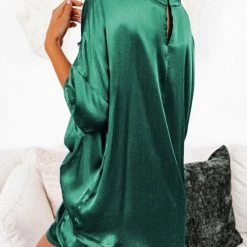 Levency Satin Loose T Shirt Shorts Set