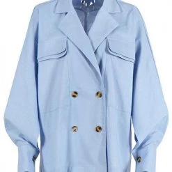 Levency Linen Button Pockets Bat Jackets Pants Set