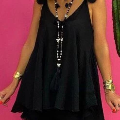 Levency Ruffles Sleeveless Blouse Shorts Set New In