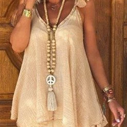 Levency Ruffles Sleeveless Blouse Shorts Set New In