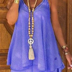 Levency Ruffles Sleeveless Blouse Shorts Set New In