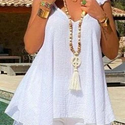 Levency Ruffles Sleeveless Blouse Shorts Set New In