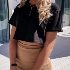 Levency Short Sleeve T Shirt Bodycon Skirts Set New In