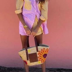 Levency New In Patchwork Stripe Shirt Shorts Set