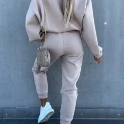 Levency New In Solid Loose Hoodie Jogger Sets