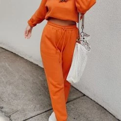 Levency New In Solid Loose Hoodie Jogger Sets