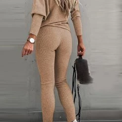 Levency New In Dew Shoulder Knit Pants Set