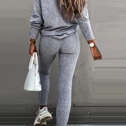 Levency New In Dew Shoulder Knit Pants Set