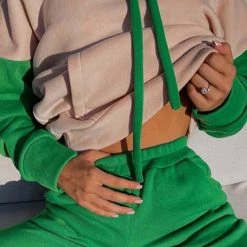 Levency Color Block Hoodie & Sweatpants Set New In