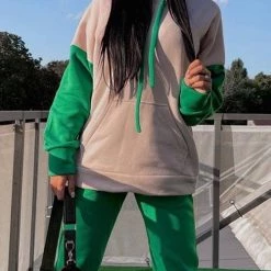 Levency Color Block Hoodie & Sweatpants Set New In