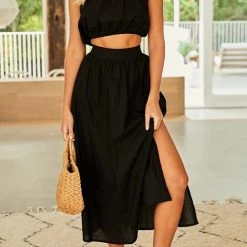 Levency New In One Shoulder Crop Maxi Skirts Set 40 Levency New In One Shoulder Crop Maxi Skirts Set