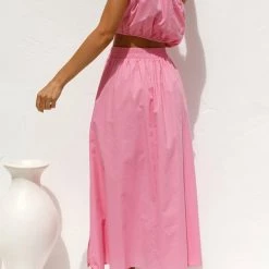 Levency New In One Shoulder Crop Maxi Skirts Set 35 Levency New In One Shoulder Crop Maxi Skirts Set