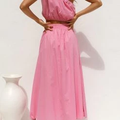 Levency New In One Shoulder Crop Maxi Skirts Set 28 Levency New In One Shoulder Crop Maxi Skirts Set