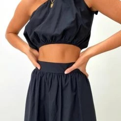 Levency New In One Shoulder Crop Maxi Skirts Set 27 Levency New In One Shoulder Crop Maxi Skirts Set