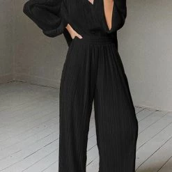 Levency Pleated Oversized Shirt And Trouser Set New In
