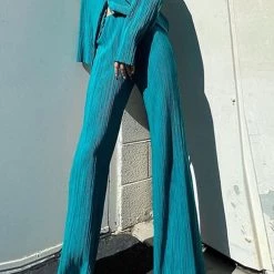 Levency Pleated Oversized Shirt And Trouser Set New In