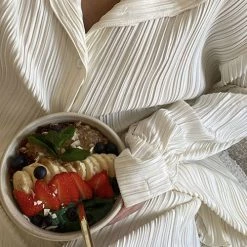 Levency Pleated Oversized Shirt And Trouser Set New In