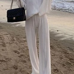 Levency Pleated Oversized Shirt And Trouser Set New In