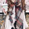 Levency New In Plaid Blanket Scarf