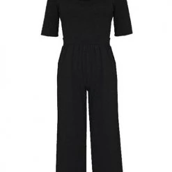 Levency U Neck Short Sleeve Loose Jumpsuit New In