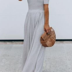 Levency U Neck Short Sleeve Loose Jumpsuit New In