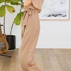 Levency Bow Tie V Neck Short Sleeve Jumpsuit