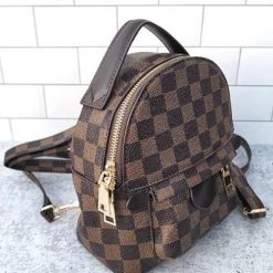 Levency Luxe Checkered Mini Backpack 23 Levency Luxe Checkered Mini Backpack