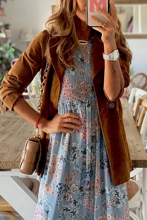 Levency Floral Print O Neck Maxi Dress 4 Levency Floral Print O Neck Maxi Dress