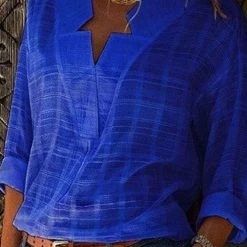 Levency Cut V Neck Blouse