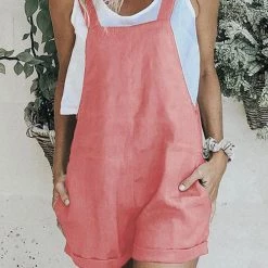 Levency Square Neck Pockets Romper New In