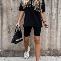 Levency New In Solid Short Sleeve Short Set