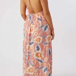 Levency New In Multi Floral Print Halter Maxi Dress