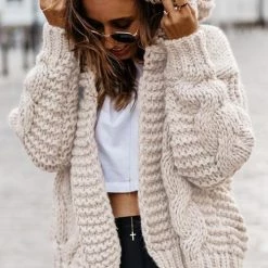 Levency Knit Loose Hoodie Cardigan 29 Levency Knit Loose Hoodie Cardigan