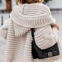 Levency Knit Loose Hoodie Cardigan 30 Levency Knit Loose Hoodie Cardigan