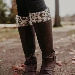 Levency Silky Leopard Print Boot Cuffs