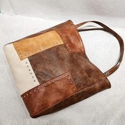 Levency Rivet Color Block Tote Bag