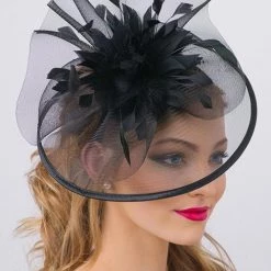 Levency Feather Mesh Fascinator New In
