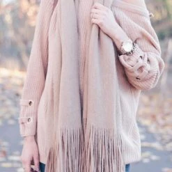 Levency New In Brushed Long Fringed Scarf